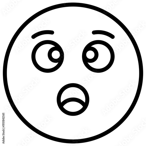 Thinking Face line icon