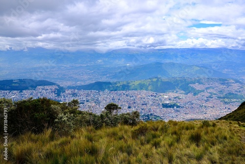 Panoramic View of Quito from Pichincha Volcano (Quito, Ecuador)
