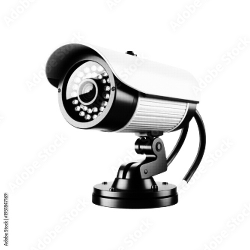 CCTV security camera isolated on light background