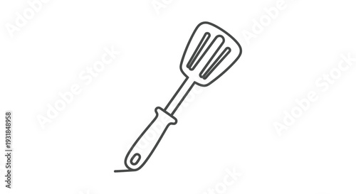 Outline icon of a spatula