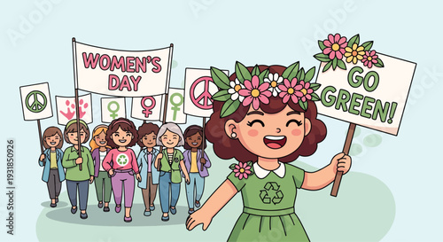 International Womens Day 2026 Diverse Women Marching for Equality