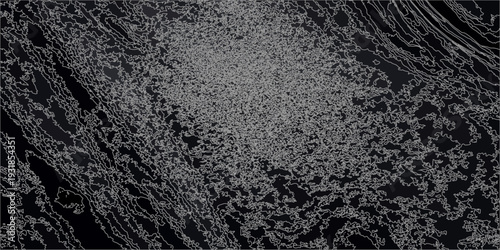 A dark grunge backdrop featuring a macro closeup of black leather texture and grey stone marble patterns on a rough concrete surface with a weathered black and white fabric structure