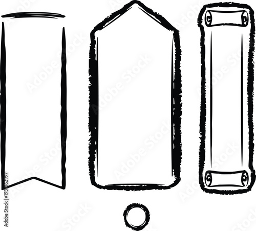 Architectural drawing symbols for labels and tags