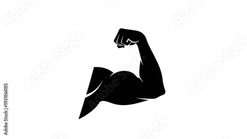 Silhouette of a Flexed Bicep Muscle