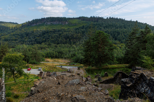 Ruins of Hafna Lead mine Gwydir Forest Betws Y Coed