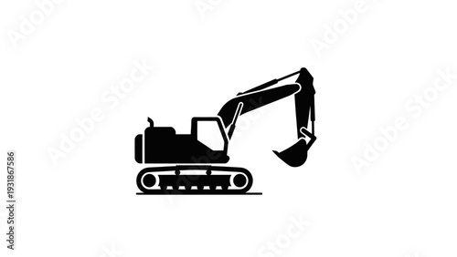 Excavator Icon Silhouette