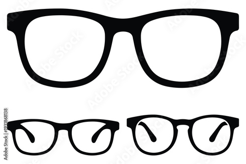 Black glasses silhouettes eyeglasses spectacles