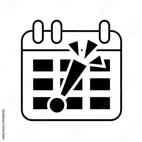 A calendar with a broken page