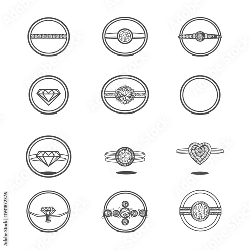 A Collection of Hand-Drawn Diamond Jewelry Designs