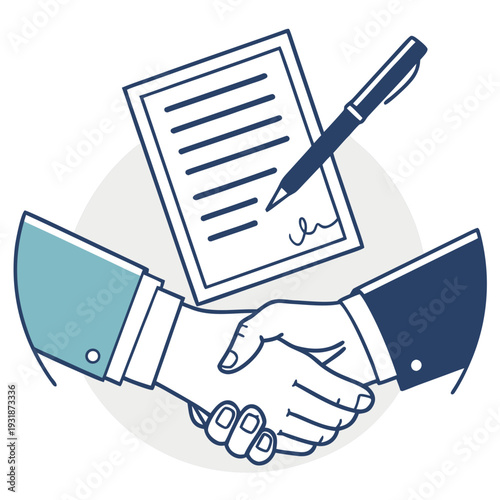 Business partnership and agreement concept