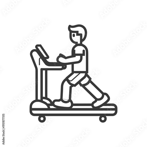 A person running on a treadmill, exercising and staying fit