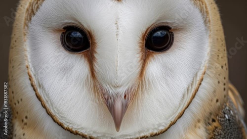 Barn Owl Closeup Portrait Wildlife Photography.