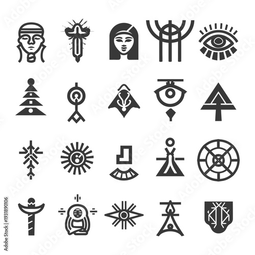 Collection of Mystical and Geometric Symbols