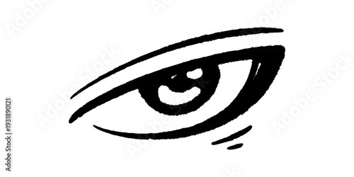 Spooky Eyes Logo Design with Bold Urban Street Art Texture.