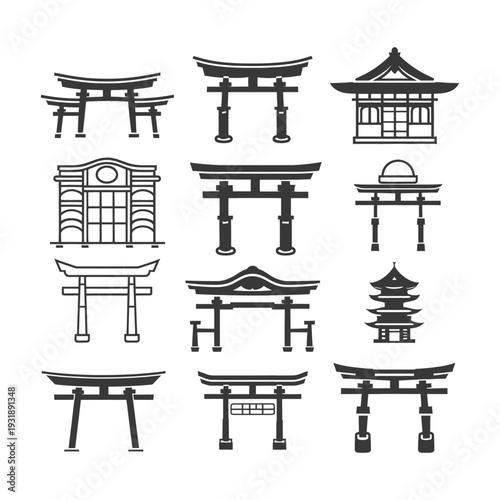 Collection of Traditional Japanese Architectural Structures