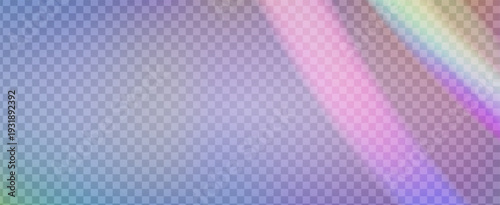 Rainbow Light Leak Prism. Iridescent Prism Background.  Shine Through A Filter Of Neon Streaks And Glitter In Aurora Colors. Crystal  Light Leak Effect.