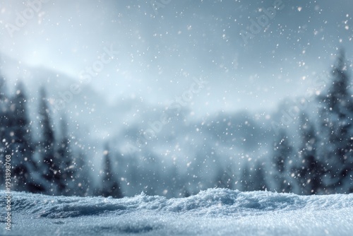 Winter Wonderland - Snowfall in a Mystical Forest Landscape.
