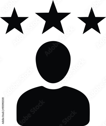 Five star rating service customer support icon