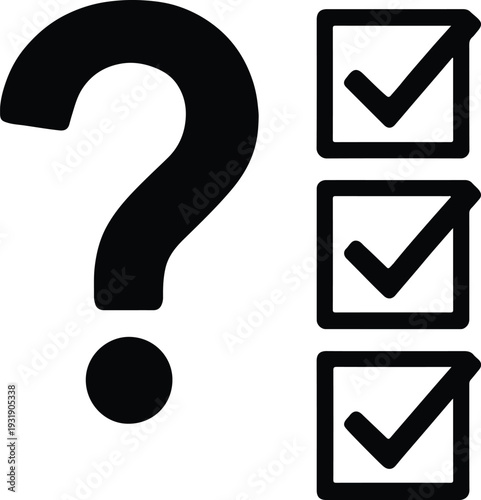 Multiple choice check help customer support icon