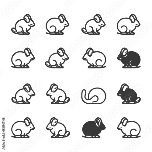 Set of Mouse Icons in Different Styles