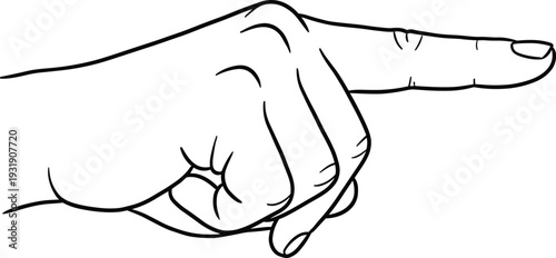 Pointing hand gesture silhouettes illustration vector communication nonverbal direction graphics, symbol design concept, black and white creative art collection