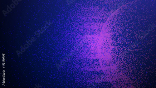 Particle Globe Background. Abstract Dot Sphere. 3D Big Data Bg. Round Orb Floats In A World Of Science. Artificial Tech Shape With Cyber Sound. Digital Particle Globe