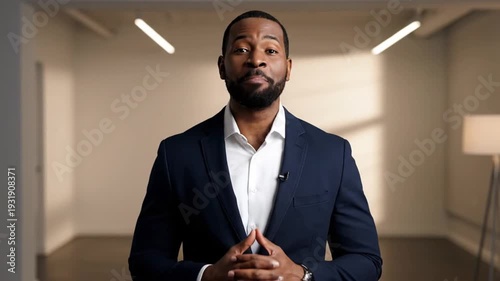 Corporate VIDEO Presentation with Countdown Timer in Modern Studio Setting