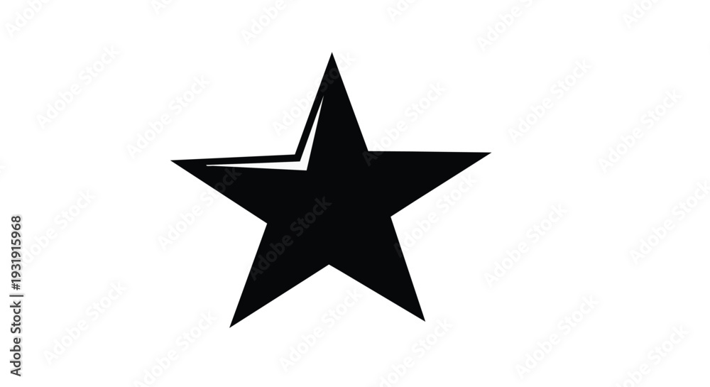 Obraz premium Black star shape icon for design