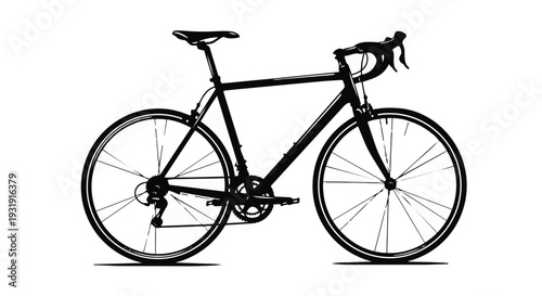 A sleek black bicycle with a minimalist design