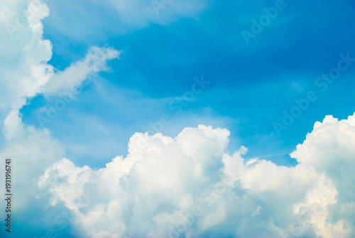 Blue sky and white clouds, sky and clouds background