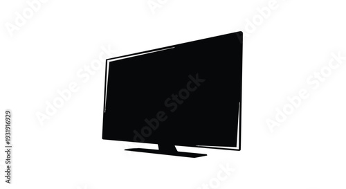 A black flat screen television on a stand