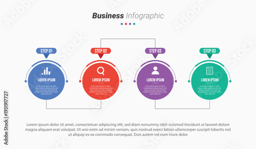 Stylish 4 steps business infographics template, Infographic 4 steps flowchart design, template, info graph template, Professional infographic template business, Infographic with innovative ideas.