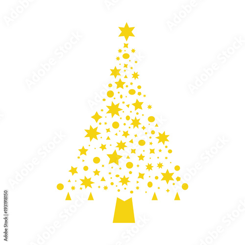 gold christmas tree