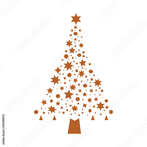 christmas tree made of stars