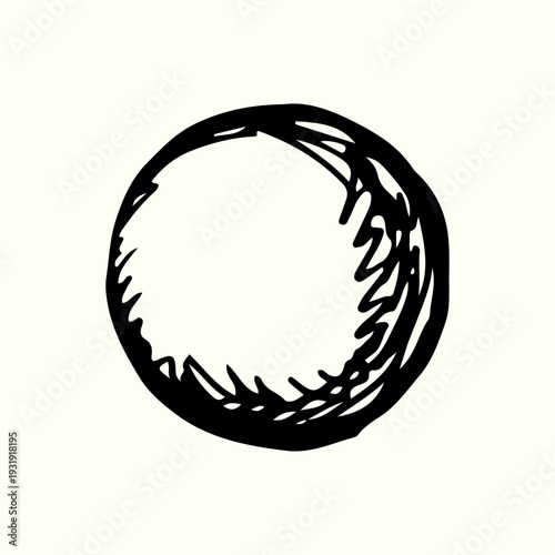 Vector drawing. Small Asteroid in the sky