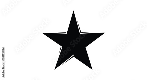 A large black star symbol for decoration or design