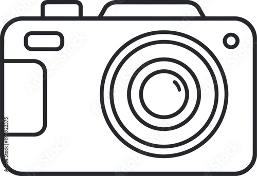 Modern Camera Outline Vector Icon