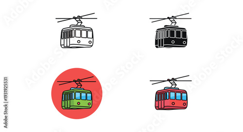 Helicopters transporting a cable car system across different locations