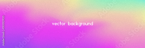 Noise Gradient Background. Abstract Grainy Bg In Pink, Purple And Blue Colors. Iridescent Hologram. Pearlescent Holographic Texture With Rainbow Foil. Grunge Blur Backdrop In Silver Mesh