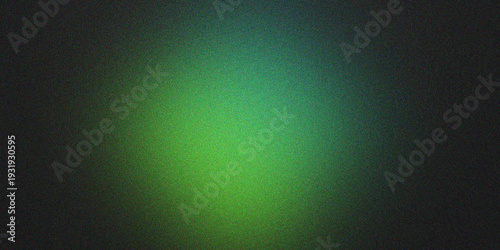 Fényképezés Abstract Neon Green Glowing Sphere with Grainy Texture on Dark Background