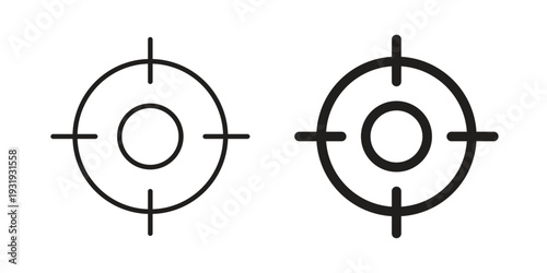 Aim icon Symbol for App and Web UI Design Vectors