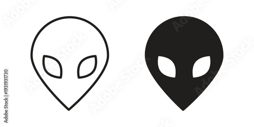 Alien icon Symbol for App and Web UI Design Vectors