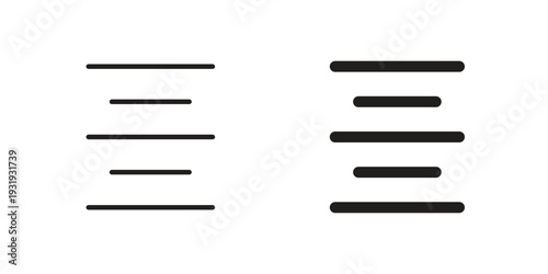 Align center icon Symbol for App and Web UI Design Vectors