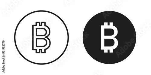 Bitcoin icon Symbol for App and Web UI Design Vectors