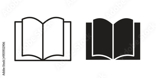 Book icon Symbol for App and Web UI Design Vectors