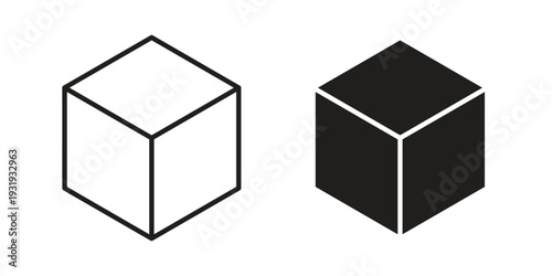 Box icon Symbol for App and Web UI Design Vectors