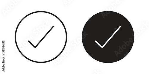 Check mark icon Symbol for App and Web UI Design Vectors