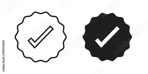 Check mark icon Symbol for App and Web UI Design Vectors