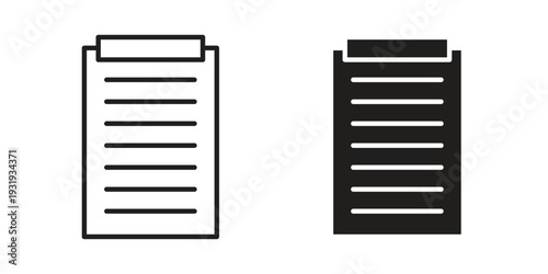 Clipboard icon Symbol for App and Web UI Design Vectors