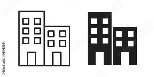Commercial building icon Symbol for App and Web UI Design Vectors
